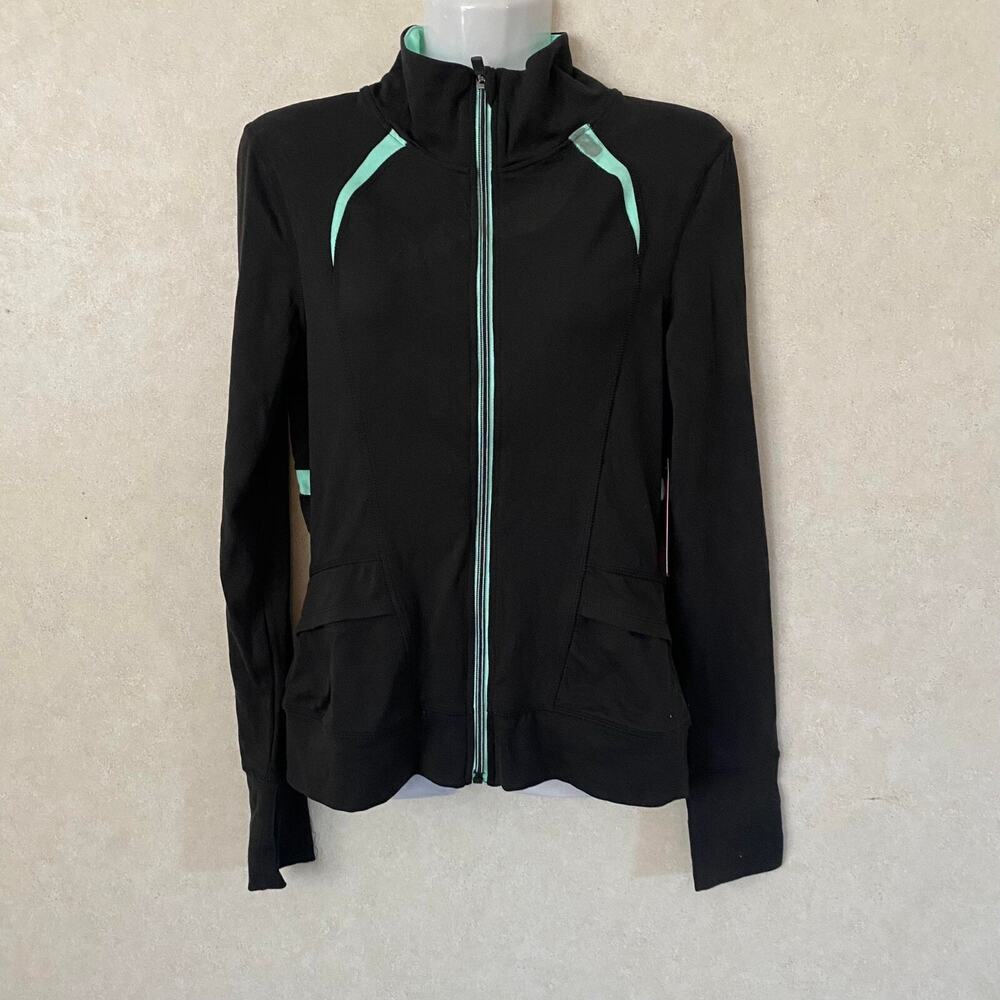 Joshua Perets Women Tops Sweatshirts & Hoodies Zip Up Jacket Black Medium